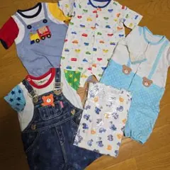 ミキハウス プッチー君 騙し絵 夏Tシャツ ハーフパンツ 6点セット 120