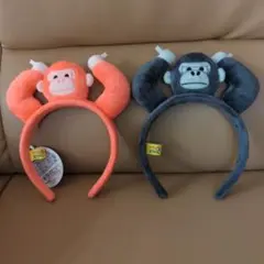 ウホウホゴリラのゴリくんのクリップカチューシャ2点セット