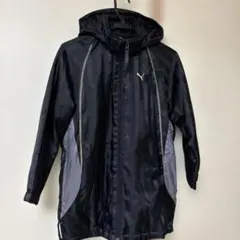 Puma ブラック ジャケット フード付きコート 　ベンチコート
