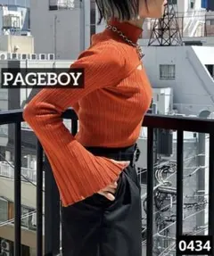 0434 PAGEBOY フロントオープンプルオーバー オレンジ