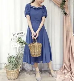 美品 アナンダマイド キャミワンピ フェヌグリーク リネン ボルドー 