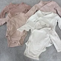 H&M 長袖　ボディスーツ　5枚セット 1-2M 60cm