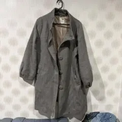earth music&ecology グレー ロングコート