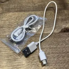 USB充電ケーブル ホワイト 2本セット