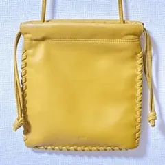 美品VASIC Wells Mini Mini 巾着 ショルダーバッグ イエローのサムネイル