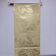 金色の葉模様 袋帯