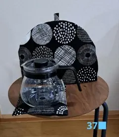 37■　サークルツリー　ブラック　ティーコゼー ティーポットカバー　ティーコジー