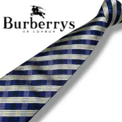 【美品】Burberrys（バーバリーズ） ネクタイ チェック柄 高級シルク