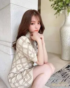 モノグラムニットワンピ