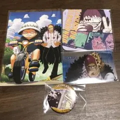 ワンピース　コラソン　コースター　クリアカード　缶バッジ　ポストカード