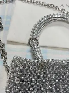 ANTEPRIMA シルバー ビーズ ショルダーバッグ