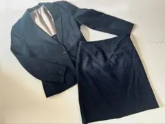 P.S.FA スカートスーツ セットアップ　チェック　ネイビー　M 9号