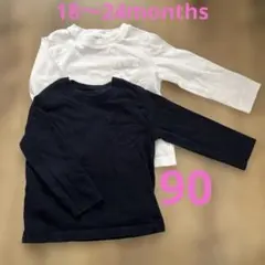 GAP 長袖カットソー ネイビー ホワイト 2枚セット