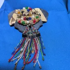 ビーズ装飾 バレッタ ヘアアクセサリー