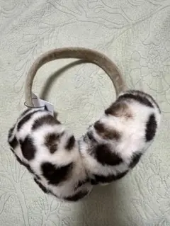 OPAQUE.CLIP イヤーマフラー　ヒョウ柄　折りたたみ　耳当て　防寒