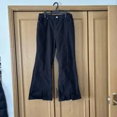 ブラックフレアデニムパンツ
