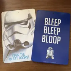STAR WARS ストームトルーパー R2-D2 サインプレートセット