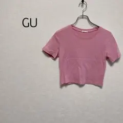 d0018 ジーユー Ｔシャツ ミニＴ ショート丈 Ⅿ 綿100％ シンプル