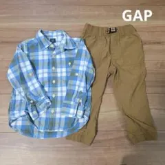babyGap 長袖チェックシャツ 4years (おまけ付・GAPパンツXS)