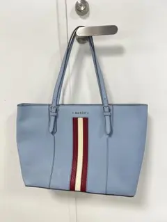 BALLY ライトブルー トートバッグ ストライプ