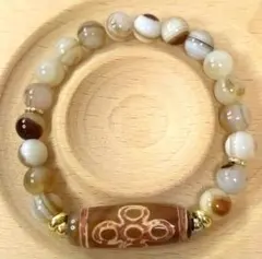 〖D610〗閃電五眼天珠 天眼瑪瑙 ブレスレット