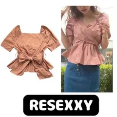 RESEXXY カシュクール トップス 半袖 チュニック バックリボン ブラウスのサムネイル