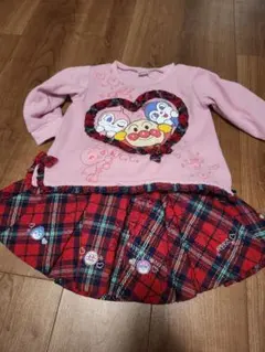 アンパンマン 長袖カットソーとスカートセット 100cm