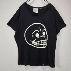 Cheap Monday　半袖　Tシャツ　薄手　S　ビッグロゴ　ブラック　古着