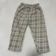 チェック柄　長ズボン　95 裏起毛