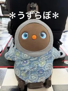 ラボット服　甚平　水色　円模様柄のサムネイル
