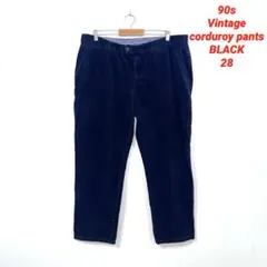 90s vintage コーデュロイパンツ　ブラック　黒　オシャレ