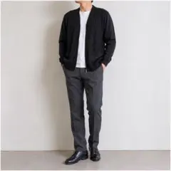 INTERMEZZO ジップアップニット 黒 LL 新品のサムネイル