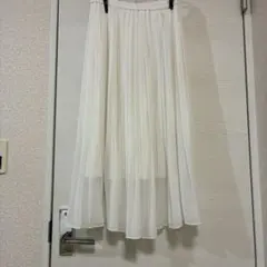UNIQLO ハイウェストシフォンプリーツスカート　ホワイト　Mサイズ