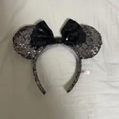 ミニー　カチューシャ 黒とシルバー