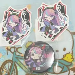 CR selly DMMスクラッチ CRフェス 缶バッジ ステッカー