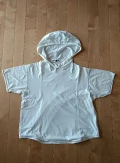 半袖 フード付き Tシャツ 生成り色