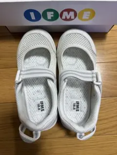 IFME 上履き 18.5 ホワイト メッシュ