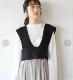 LOWRYSFARM ニットビスチェ　ブラック