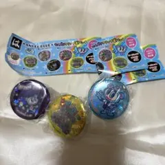 はま寿司 エンジェルブルー ラメ入りクリップ缶バッチ