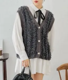 chico フリンジニットベスト 長尾謙杜着用のサムネイル