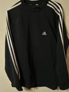 adidas美品メンズ3本ライントップスXL