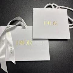 Dior ホワイトショップ袋セット 大小