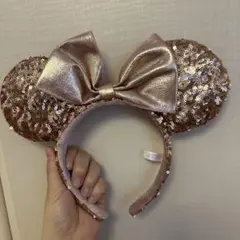 ミッキー耳カチューシャ ローズゴールド