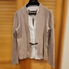 訳あり　ファビアナフィリッピ　カーディガン　ベージュ　ベルト