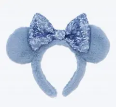 ディズニー カチューシャ もこもこ ふわふわ スパンコール 水色 ブルーミニー