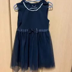 【美品】110 フォーマル ワンピース チュールパール 発表会 卒園式 結婚式