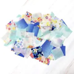 一越ちりめん 3cm角 80枚 青系　43