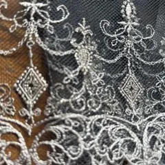 3m ラメ糸チュールレース *お3-8-5