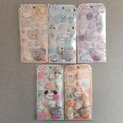 正規品 もちプニューステッカー 肉球スクイーズ ぷにぷに 人気 5枚セットのサムネイル