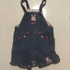 MIKI HOUSE デニムオーバーオール 80 ミキハウス